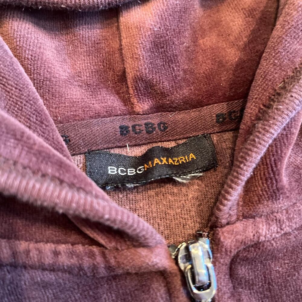 Bcbg Women's Burgundy and Purple Hoodie - Picture 3 of 4